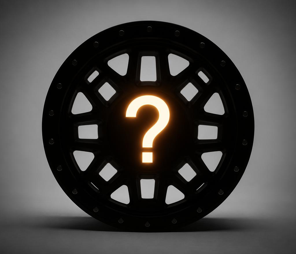 Blurred silhouette of a forged Rim Reaper wheel awaiting a custom design
